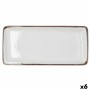 Snack tray Bidasoa Orion Hydrozero White 34 x 16 cm (6 Units)