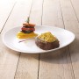 Flat Plate Luminarc Friends Time White Glass 30 x 26 cm (12 Units)