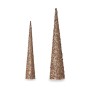 Décorations de Noël Krist+ 193YYX38-MNCA-3 Bronze Doré Paillettes Noël 9,5 x 60 x 9,5 cm 8,5 x 8,5 x 40 cm Cônes