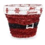 Décorations de Noël Krist+ 19CD070 Blanc Noir Rouge Panier 27 x 22 x 27 cm guirlande (8 Unités)