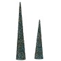 Décorations de Noël Krist+ 193YYX38-MNCA-6 Bleu Doré Cônes 9,5 x 60 x 9,5 cm Paillettes (4 Unités)