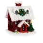 Décorations de Noël Krist+ 19CD387 Blanc Rouge Vert Maison 19 x 24,5 x 19 cm guirlande (12 Unités)