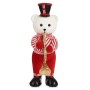 Décorations de Noël Krist+ D012131509-2WH Blanc Noir Rouge Ours Trompette 15 x 46 x 25 cm (2 Unités)