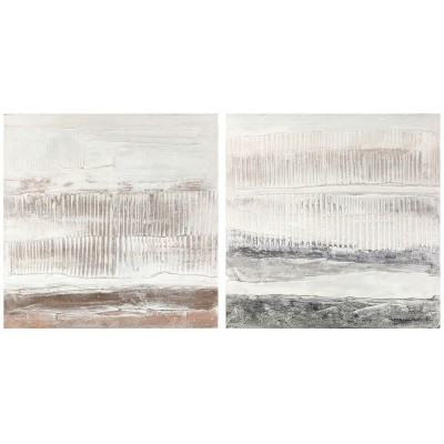 Canvas DKD Home Decor Pinewood Canvas 100 x 3,7 x 100 cm