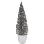 Sapin de Noël Krist+ 2402/13-2-1 Blanc Argenté Argent Plastique Sapin de Noël 10 x 33 x 10 cm (6 Unités)