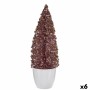 Sapin de Noël Krist+ 2402/11-2-2 Rose Doré Plastique Sapin de Noël 9 x 28 x 9 cm (6 Unités)