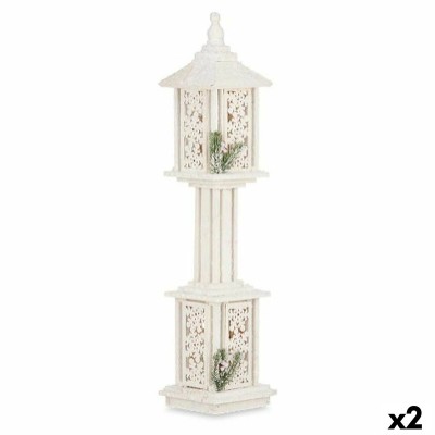 Décoration lumineuse Krist+ YF21-15 Blanc Rouge Vert Bois 17 x 80 x 17 cm 19 x 80 x 19 cm (2 Unités)