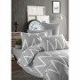 Parure de couette Gris Lit king size 3 Pièces