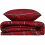 Parure de couette Rouge Lit king size 3 Pièces