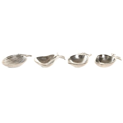 Valet Tray Home ESPRIT Silver Aluminium Shabby Chic 16 x 10 x 4 cm