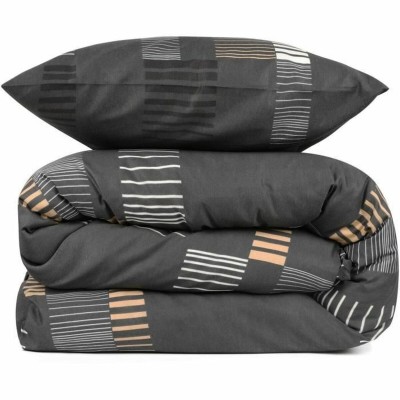 Parure de couette Anthracite Lit king size 3 Pièces