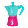 Cafetière Italienne Bialetti Bleu Rose Aluminium Thermoplastique 6 Tasses
