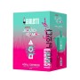 Italian Coffee Pot Bialetti Blue Pink Aluminium Thermoplastic 6 Cups