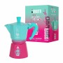 Cafetière Italienne Bialetti Bleu Rose Aluminium Thermoplastique 6 Tasses