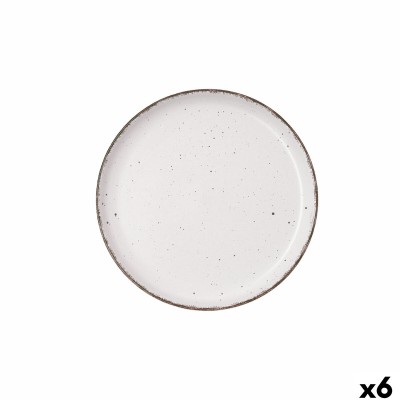 Assiette à dessert Quid Duna Beige Céramique 20 x 2,5 cm (6 Unités)