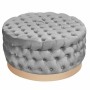 Repose-pied DKD Home Decor Gris Polyester Bois MDF (78 x 78 x 40 cm)