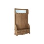 Porte-manteaux avec étagères DKD Home Decor Marron Noir Pin Miroir Naturel Alpino 124 x 40 x 200 cm