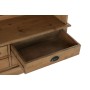 Coat rack with shelf DKD Home Decor Brown Black Pinewood Mirror Natural Alpino 124 x 40 x 200 cm