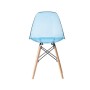 Dining Chair DKD Home Decor Natural Blue PVC Birch (50 x 46 x 83,5 cm)