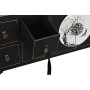TV furniture DKD Home Decor Black Oriental White Golden White/Black Metal Fir MDF Wood 130 x 26 x 51 cm