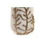 Vase Home ESPRIT White Golden Aluminium Modern 15 x 15 x 52 cm