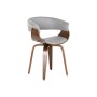 Chaise de Salle à Manger Home ESPRIT Marron Gris Polyester Noyer Polyuréthane 61 x 46 x 78 cm