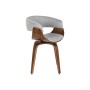 Chaise de Salle à Manger Home ESPRIT Marron Gris Polyester Noyer Polyuréthane 61 x 46 x 78 cm