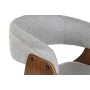 Chaise de Salle à Manger Home ESPRIT Marron Gris Polyester Noyer Polyuréthane 61 x 46 x 78 cm
