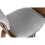 Chaise de Salle à Manger Home ESPRIT Marron Gris Polyester Noyer Polyuréthane 61 x 46 x 78 cm
