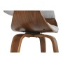 Chaise de Salle à Manger Home ESPRIT Marron Gris Polyester Noyer Polyuréthane 61 x 46 x 78 cm