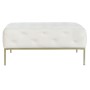 Banquette DKD Home Decor Blanc Doré Métal 100 x 100 x 45 cm