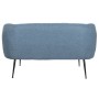 Sofa DKD Home Decor Blue Black Foam Wood Metal Velvet Scandi 129 x 75 x 73 cm