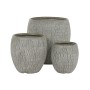 Set of Planters Home ESPRIT Grey Fibreglass Magnesium 55 x 55 x 55,5 cm (3 Units)