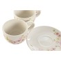 Piece Coffee Cup Set Home ESPRIT Yellow White Pink Lilac Metal Dolomite 180 ml