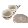 Ensemble de tasses à café Home ESPRIT Jaune Bleu Vert Lila Métal Dolomite 180 ml