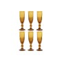 Set of cups Home ESPRIT Amber Crystal 150 ml (6 Units)