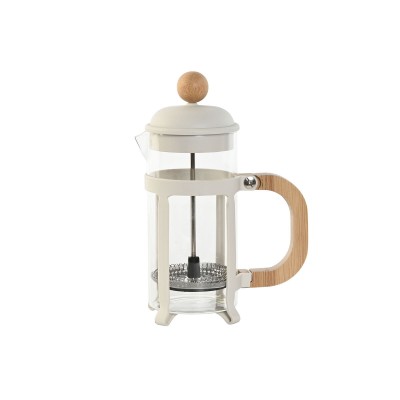 Cafetière with Plunger Home ESPRIT White Natural Stainless steel polypropylene 350 ml 13 x 8 x 19 cm