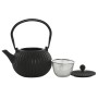 Teapot Home ESPRIT Black Beige Stainless steel Iron 1 L (2 Units)