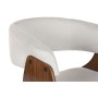 Chaise de Salle à Manger Home ESPRIT Marron Beige Polyester Noyer Polyuréthane 61 x 46 x 78 cm
