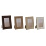 Photo frame Home ESPRIT Brown Beige Velvet Crystal Modern (4 Units)