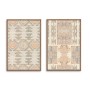 Painting Home ESPRIT Red Beige Grey 75 x 3 x 105 cm (2 Units)