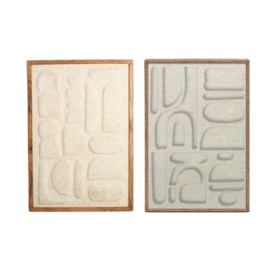 Painting Home ESPRIT Beige Modern Urban 75 x 3 x 105 cm (2 Units)