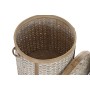 Set of decorative boxes DKD Home Decor White Grey Natural Bamboo Boho Worn