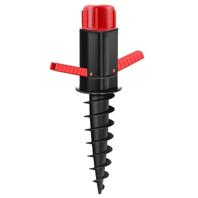 Marbueno Parasol Pincho Plástico Negro 37x6x6 cm Playa Jardín 10505