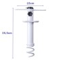Marbueno Suction Parasol Spike Steel White 35.5x15x6 cm Beach and Garden 10506