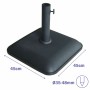 Marbueno Square Umbrella Base Cement 45X45X7.3 cm 25KG Black Garden Pool Terrace 10458