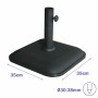 Marbueno Square Umbrella Base Cement 35X35X5.2 cm 11KG Black Garden Pool Terrace 10455