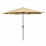 Marbueno Parasol Acero 8 Varillas 270 cm Poliéster Marrón Jardín Piscina 10482