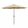 Marbueno Parasol Acero 8 Varillas D300 cm Poliéster Marrón Jardín, Piscina, Terraza