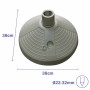 Marbueno Base Umbrella Round Plastic 38x38x14 cm 10L White Garden, Pool, Terrace 10502